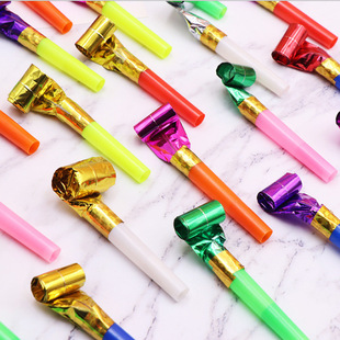 Children's toys birthday Dragon whistle Funny Creative blowing roll stall toys wholesale party cheer props
