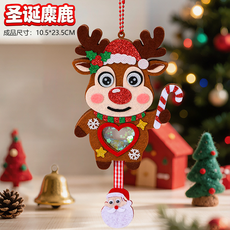 Regalos de Navidad no tejidos shaker llaver para niños hechos a mano DIY material paquete de decoración colgante pequeño regalo