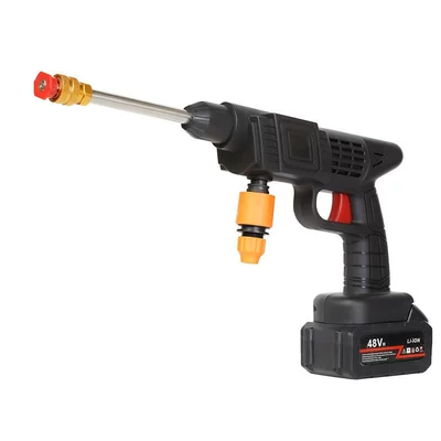High pressure car wash water gun: Large-Capacity Lithium Battery Home Outdoor