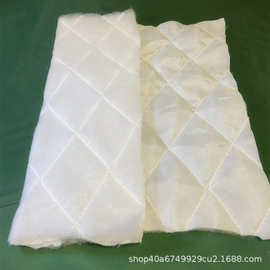 现货供应 2x3杏色黑色菱形格绗缝夹棉 裥棉间棉成品 衣服内胆用料