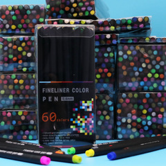 Amazon Colored Gouache Pens Art-Specific Children's Watercolor Brush Set Wholesale Water-Soluble Fiber Needle Pen