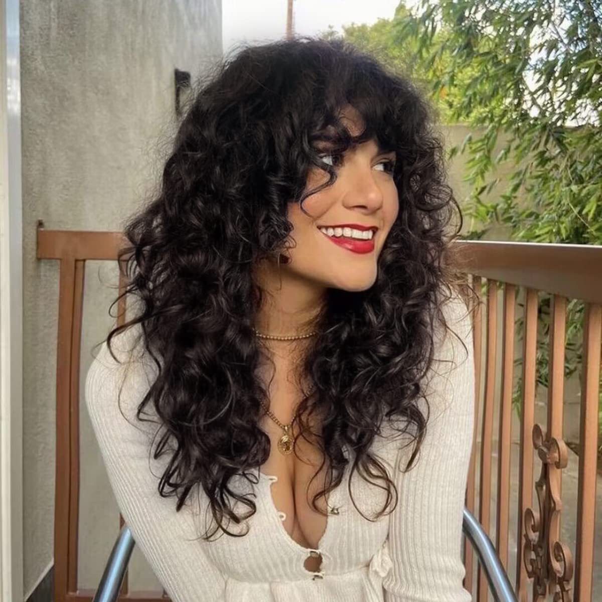 Synthetisch clip-in haar afro krullend pruik voor dames_voghion.com