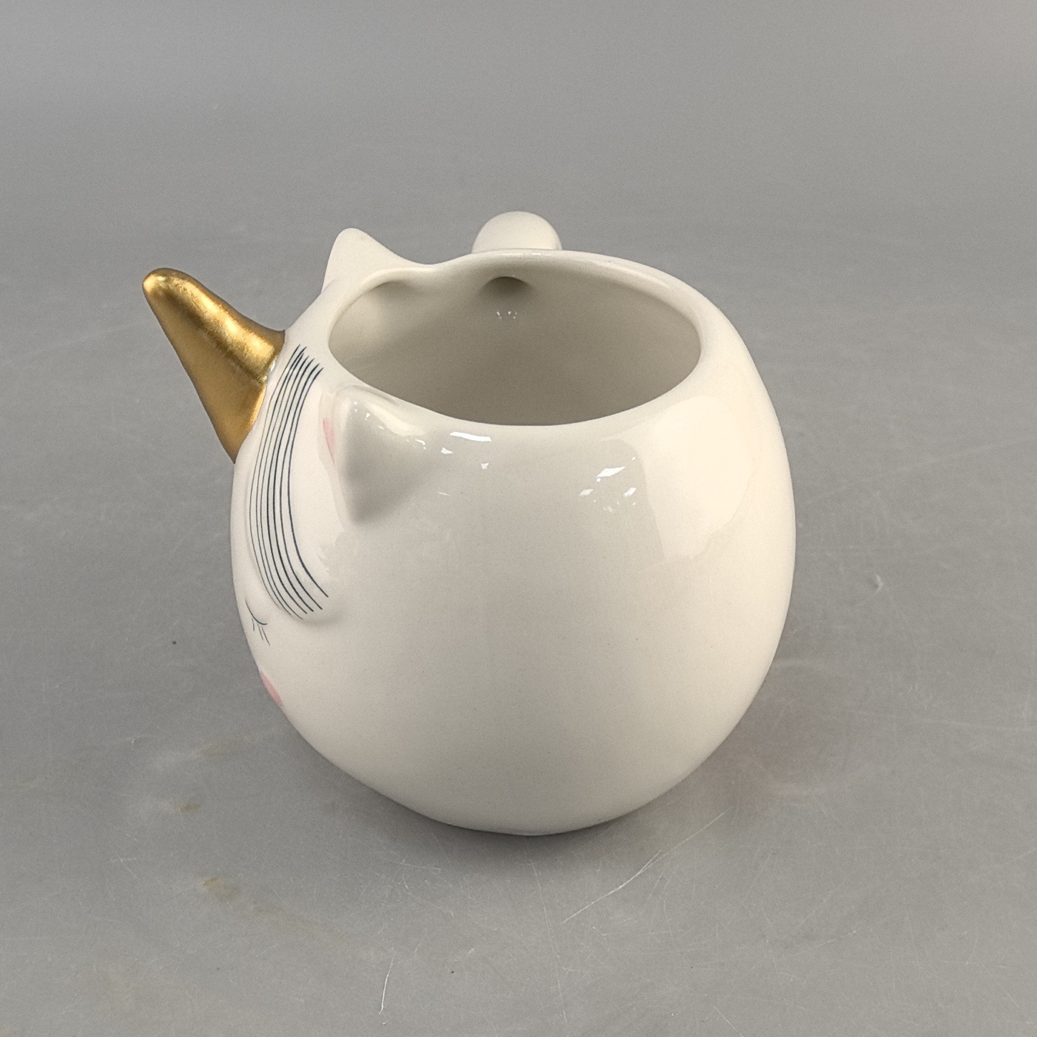 Taza de cerámica de unicornio transfronteriza taza de desayuno de leche arco iris taza de oficina de dibujos animados taza creativa para el hogar