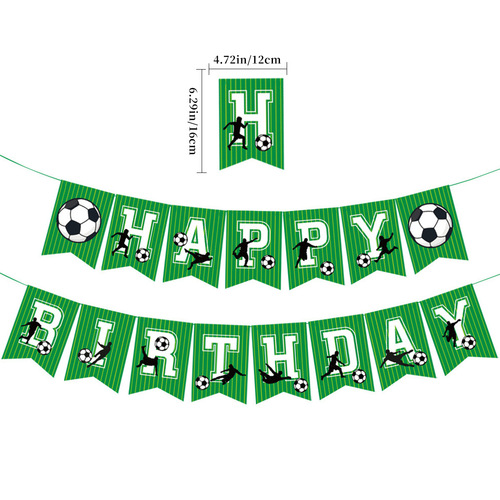 Cross-border Football Cup World Cup Theme Party Decoration Football Birthday Flag American Football Banner Wholesale Customization