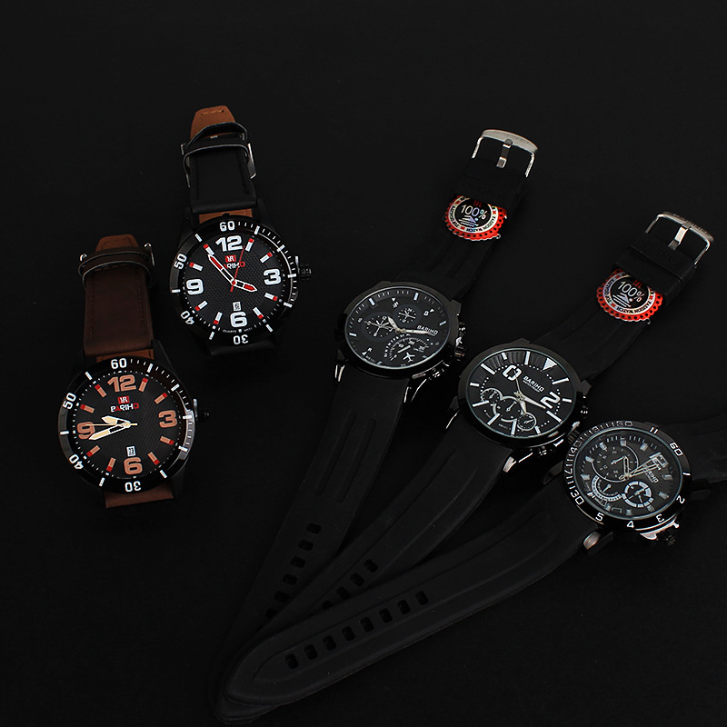 宝利豪男士商务手表防水石英表多功能运动男士手表新款男表