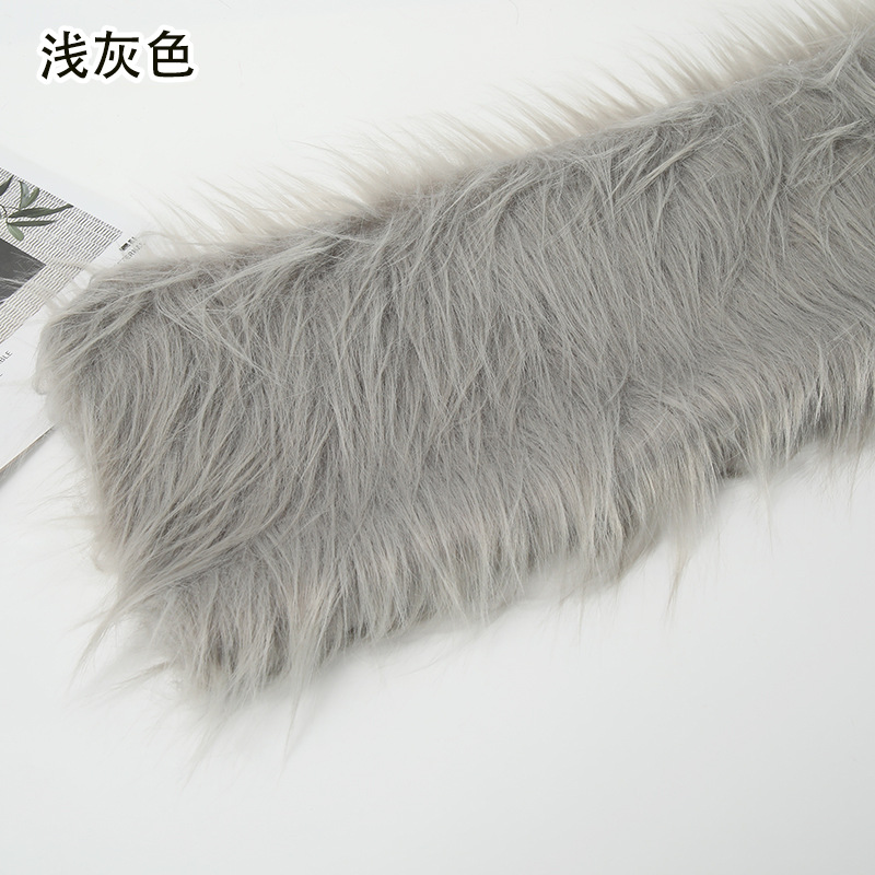 12 ''plush tela DIY caída de piel artificial de piel simulación de piel muñeca pelo bestia traje de piel larga tela de piel