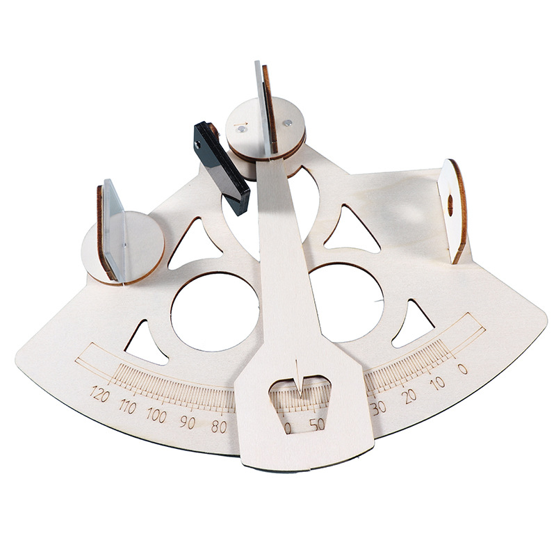 DIY科技小制作小发明航海测量仪六分仪模型光的折射益智玩具新品