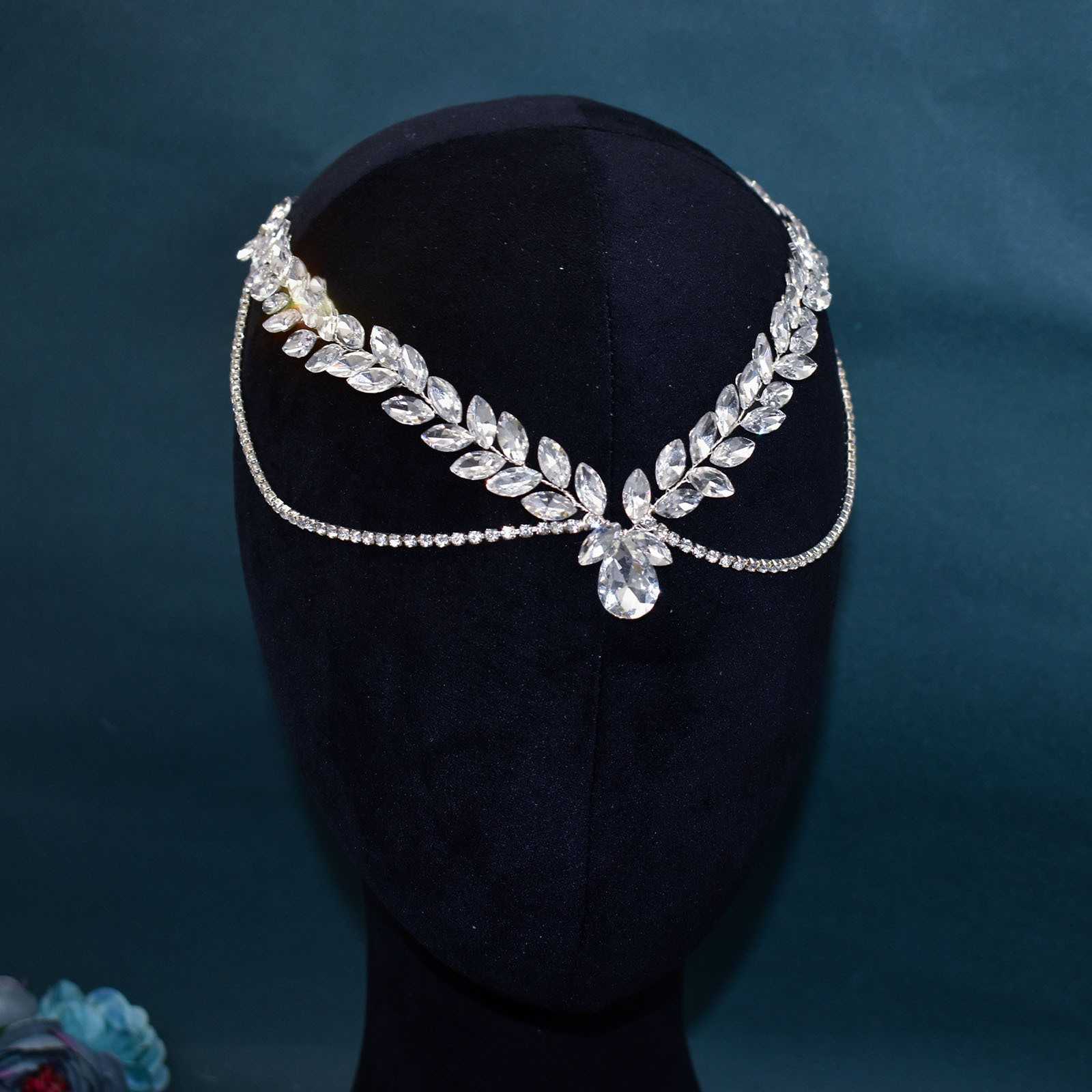 Women's Elegant Flower Rhinestone Party Headpieces display picture 14