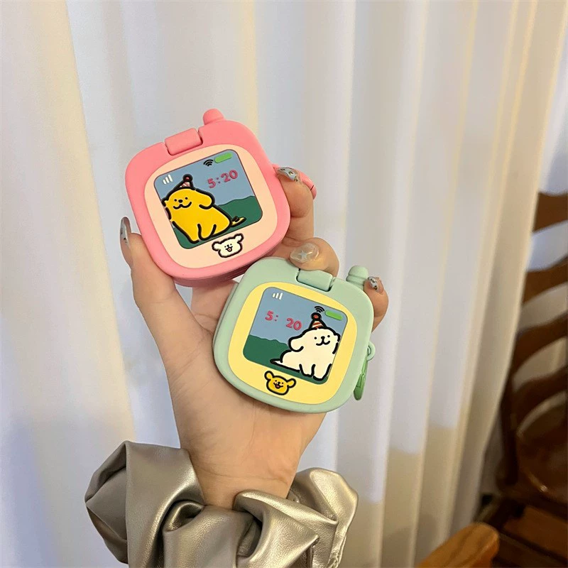 Apple, cute folding mirror, headphones, cartoon compatible protective case, pro3, bluetooth, 4