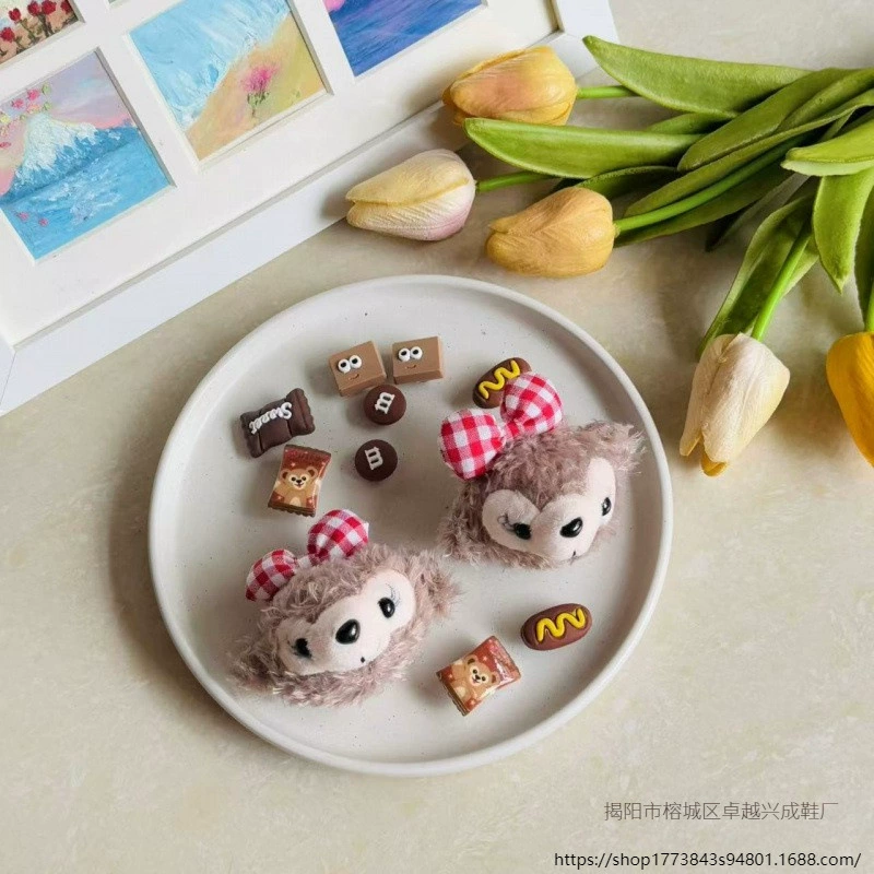 Аксессуары для обуви Croc, обувь «сделай сам», цветок, сплав, стразы, съемная мультяшная цепочка ins Xiaohongshu, набор популярных аксессуаров