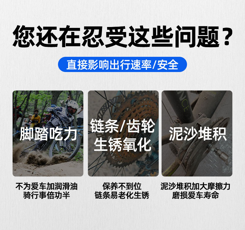 Mountain Road Bicycle Chain Cleaner Transmission Special Lubricant Oil Stain Cleaning and Maintenance Set Rust Remover