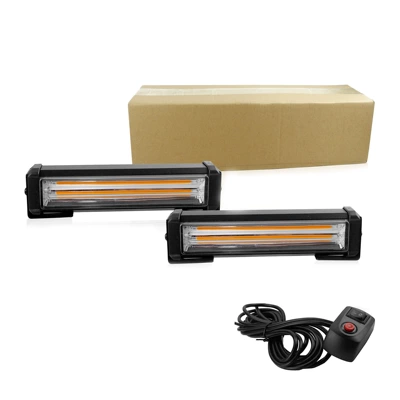 Cross-Border Car Truck Grille Remote Control Flash One-To-Two-To-Four Cob Bar Light High-Bright Warning Light Car Light Modification (İşçi projektorları)