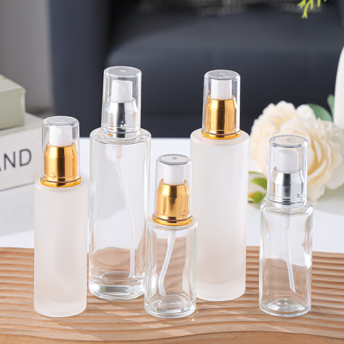 Frosted lotion bottle, press bottle, spray bottle, transparent lotion bottle, empty bottle, high-end cosmetic bottle, sub-bottling wholesale