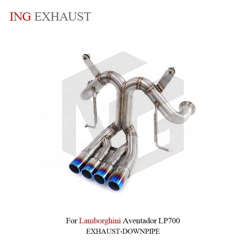 Suitable for Lamborghini Aventador LP700, straight pipe tailpipe with four-tube tailpipe with burnt blue finish