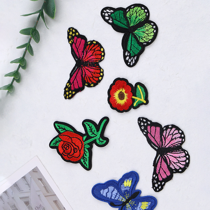 Rosas de flores de ciruela de flores de girasol serie de accesorios de ropa pegatinas de zapatos y bolsos accesorios pegatinas