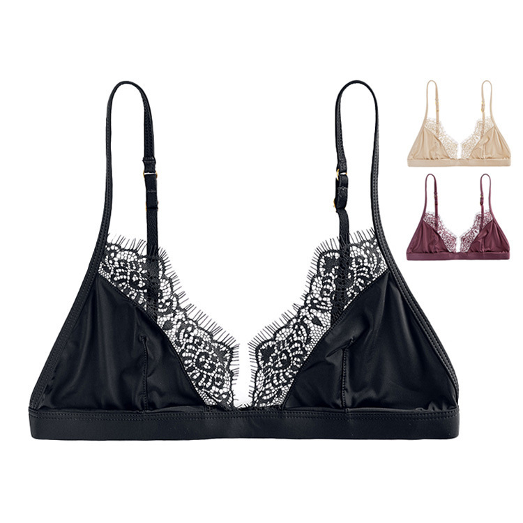 0103 Lingerie European and American Ultra-Thin Ice Silk Sexy Wire-Free Eyelashes Triangle Cup Bra Breathable Intimates for Women 0103 Lingerie European and American Ultra-Thin Ice Silk Sexy Wire-Free Eyelashes Triangle Cup Bra Breathable Intimates for Women