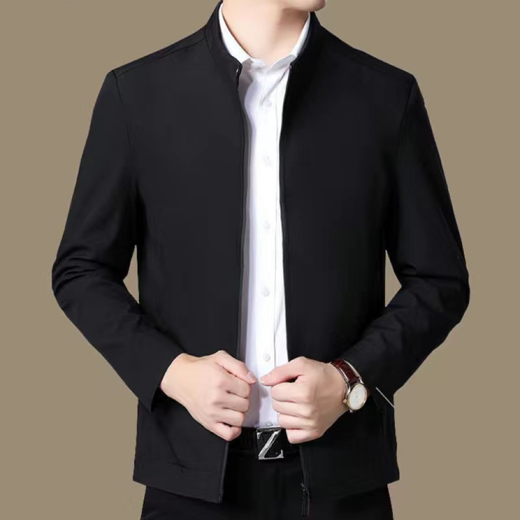 2022 Otoño e Invierno nueva chaqueta de mediana edad y ancianos abrigo de hombre engrosado cálido cuello alto negocio casual papá abrigo de algodón acolchado