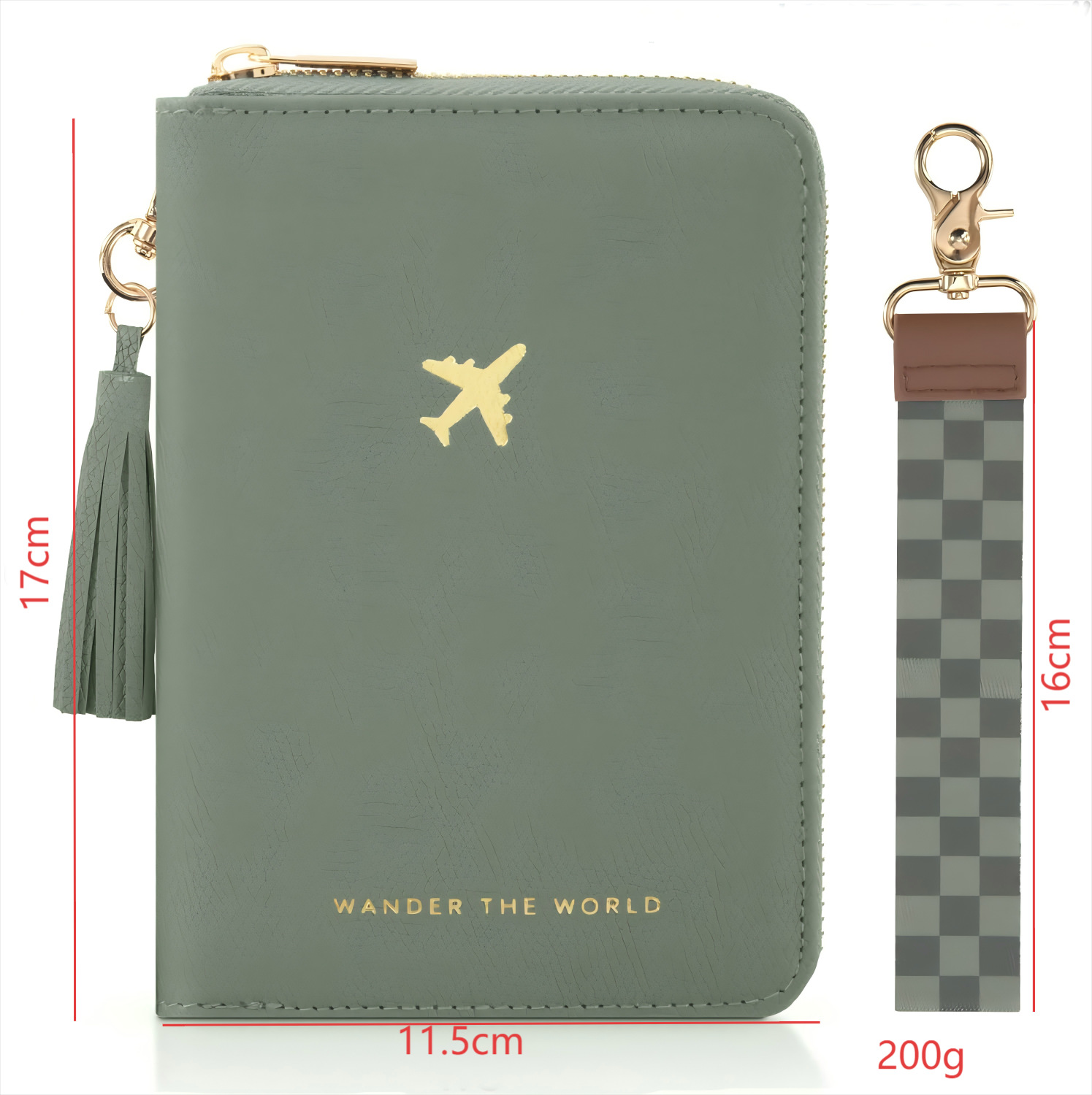 Cross-border integrated travel wallet storage bag, zippered passport case, multifunctional stylish protective case sample