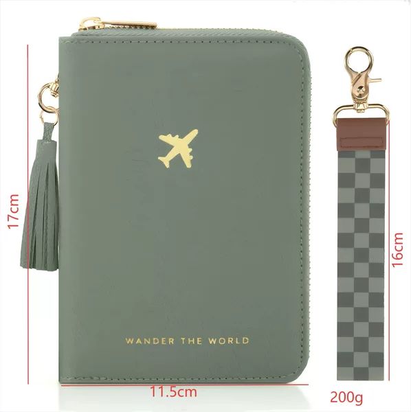Cross-border integrated travel wallet storage bag, zippered passport case, multifunctional stylish protective case sample