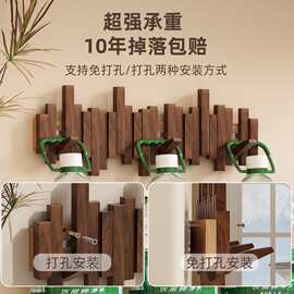 实木挂衣架创意钢琴键挂衣钩入户门墙上壁挂免打孔卧室客厅衣帽架