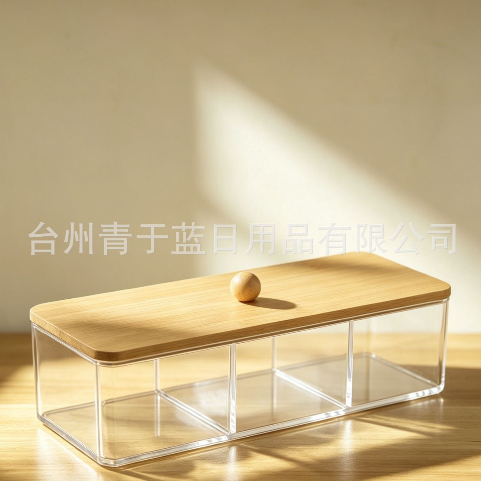 Caja de almacenamiento transparente a prueba de polvo con cubierta de escritorio dividida en paneles para organizar artefactos mágicos de maquillaje de algodón taiwanés para emitir decoraciones de caja de almacenamiento