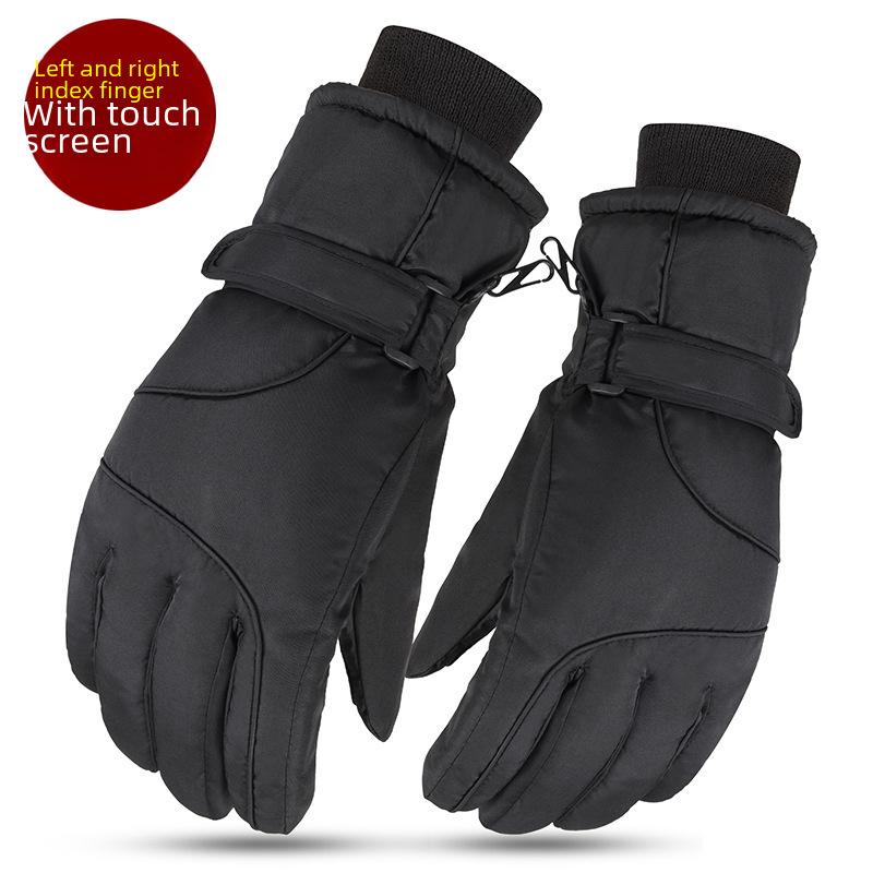Kazi Meng Winter Men's and Women's Couple Cold-proof Windproof Waterproof Non-slip Riding Ski Thickened Warm Touchscreen Gloves_voghion.com