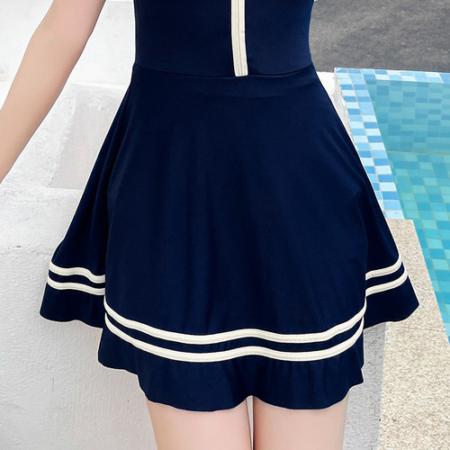  New Women's Swimsuit: Ins-style Padded, Fashionable, Modest One-Piece Swimwear Perfect for Covering and Flattering the Figure – Ideal for Hot Springs Adventures