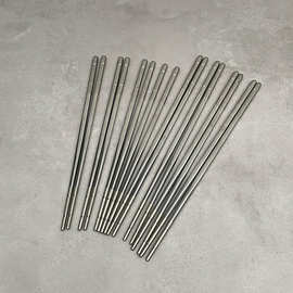 304不锈钢中空防烫筷子激光防滑纹理筷食堂快餐可高温消毒半圆筷