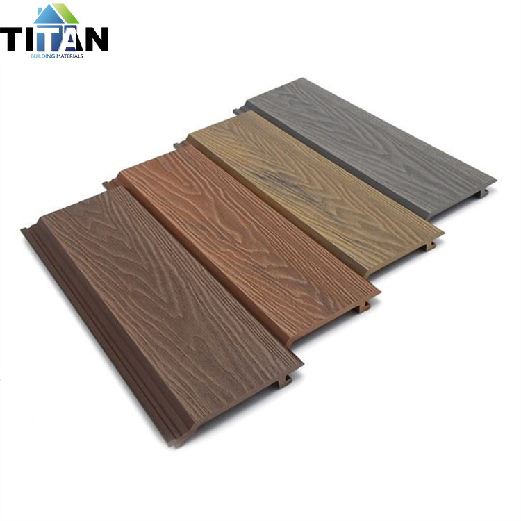 Tablero de madera y plástico de exportación Tablero de pared impermeable, ignífugo, anticolisión y anticorrosión Tablero de pared exterior de madera y plástico ecológico