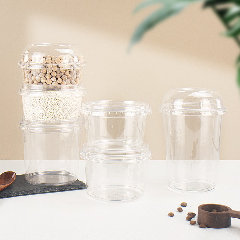 117口径8/12/14/24/32oz沙拉一次性塑料PET水果捞凉粉坚果打包碗