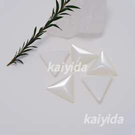 仿贝母猫眼石亮面几何三角形树脂贴片 diy耳环配件材料纽扣配件