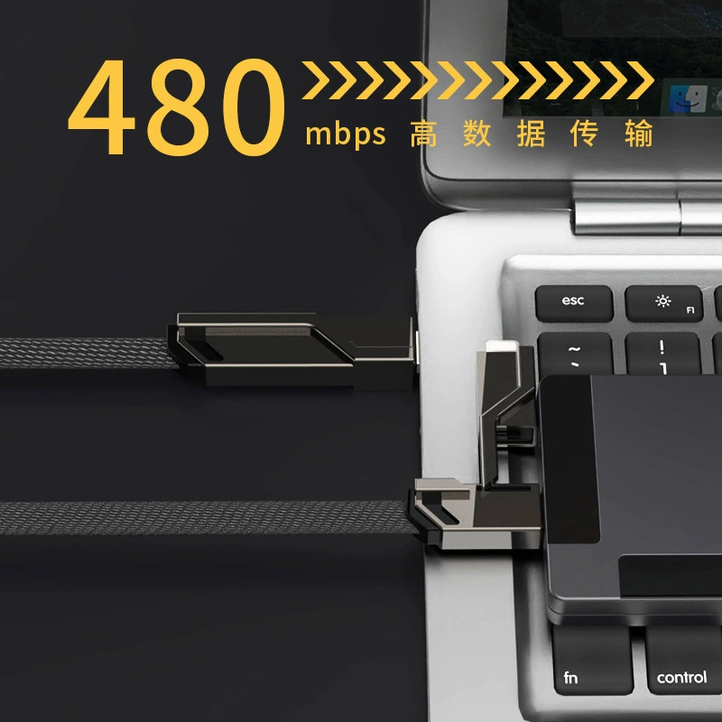 Супер 6A быстрая зарядка четыре кабеля данных подходят для Apple 14 Huawei PD четыре-в-одном зарядный кабель двойной разъем