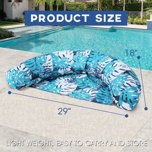 New Inflatable Hammock Foldable Dual-use Float Row Printing Pool Backrest Pool Party Water Sofa
