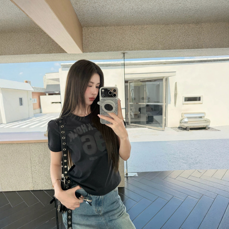 Ac's New Model 26Ss High-Quality Nordic 90S Retro Style Logo Pattern Short-Sleeve T-Shirt with Slightly Loose Fit