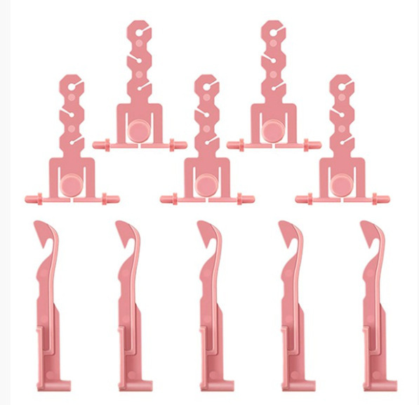 5 piezas de crochet rosa 5 piezas de gestión de cables