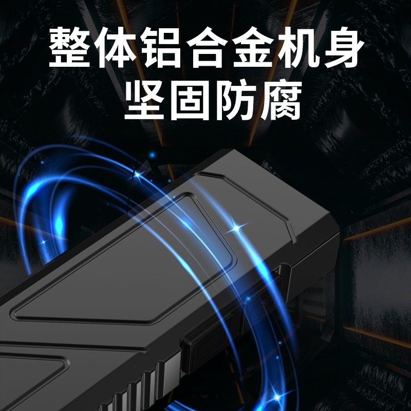 強力な照明 EDC 懐中電灯アルミニウム合金ボディ耐腐食性 USB 充電式ライト屋外ポータブルクリップ懐中電灯|undefined