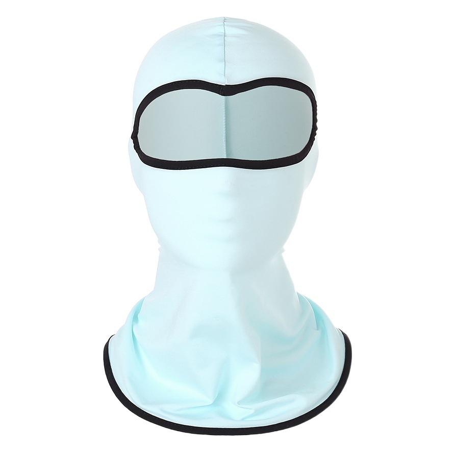 Summer Ice Silk Hood Outdoor Cycling Hood Mask Men's Sports Sun Protection Hood Breathable Sweat-Absorbent Mask Face Protection