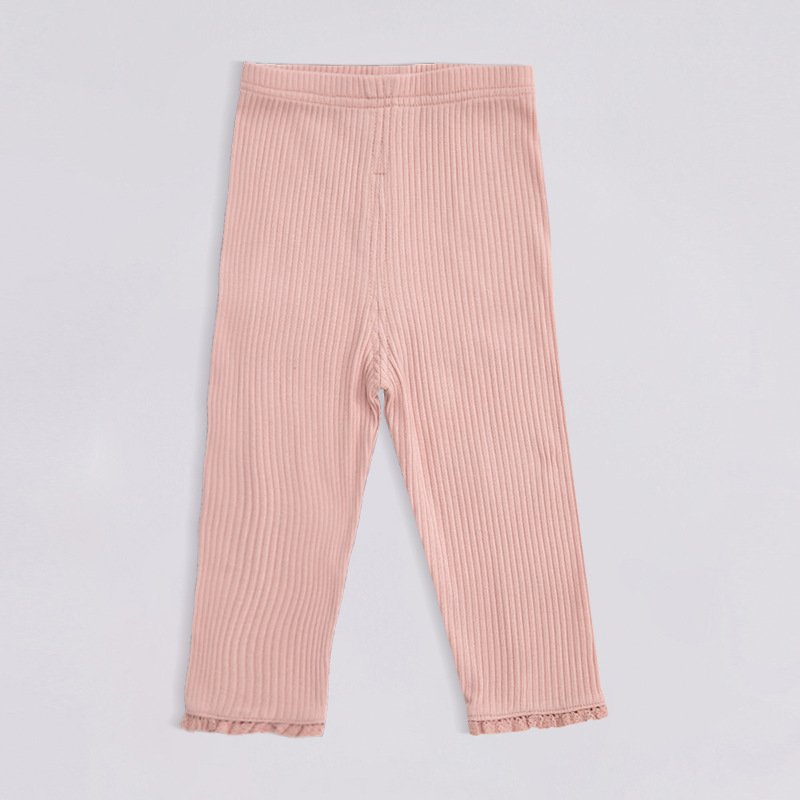Puro algodón pit niñas leggings clase un Bebé Pantalones de encaje elástico cintura Otoño e Invierno Caliente venta al por mayor
