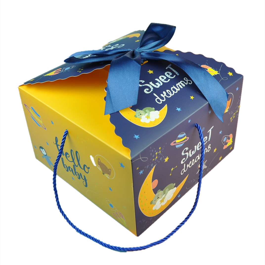 Cumpleaños de bebés de luna llena, 100 días, caja de regalo, caja vacía, caja de dulces de boda portátil, caja de regalo de mano, embalaje de vuelta image 5