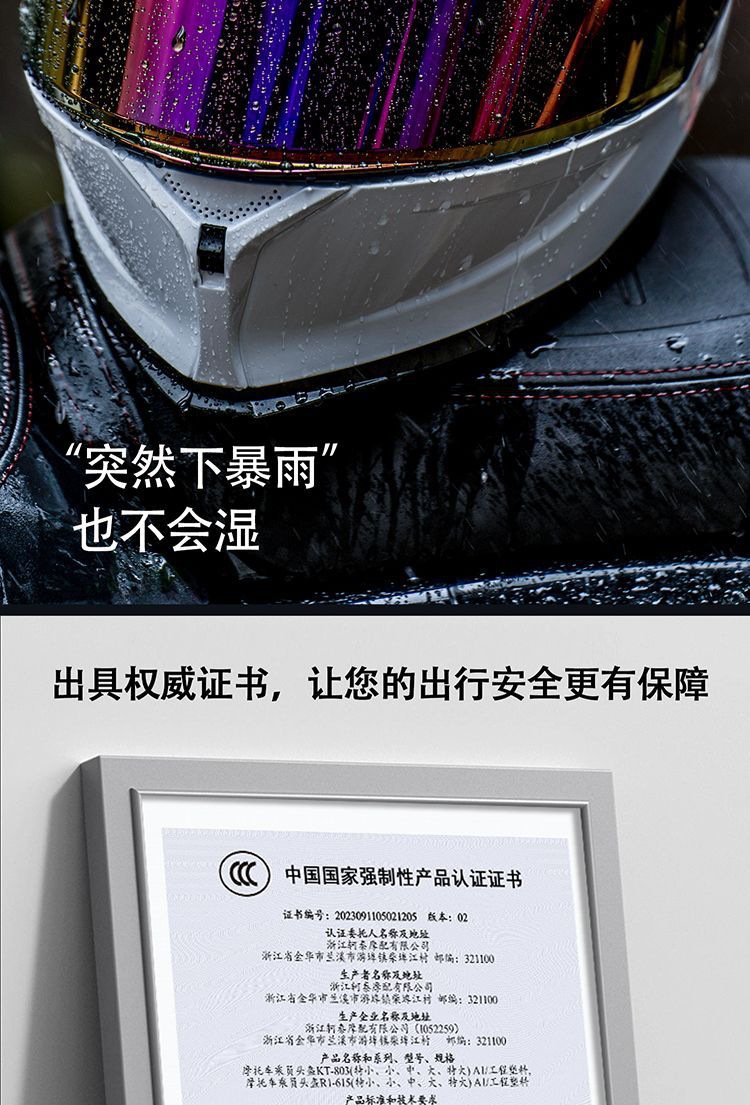 Motorcycle Helmet Full Face Bluetooth 3C Certified High Value Cat Ear