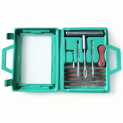 Stainless Steel Tire Repair Tool Set, 13 Pieces, Kempinq və səyahət - green-box-tire-repair-tool-set-11-pieces
