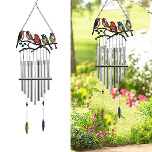 Cross-border Hot-selling Wind Bell Iron Decoration Wind Bell Outdoor Courtyard Metal Pendant Bird Pendant Garden Decoration Hanging Ornaments