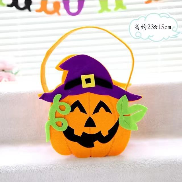メーカー現物ハロウィーン子供がフェルトキャンディー袋カボチャ呪術師の祝日パーティーフェルトバッグを責める|undefined