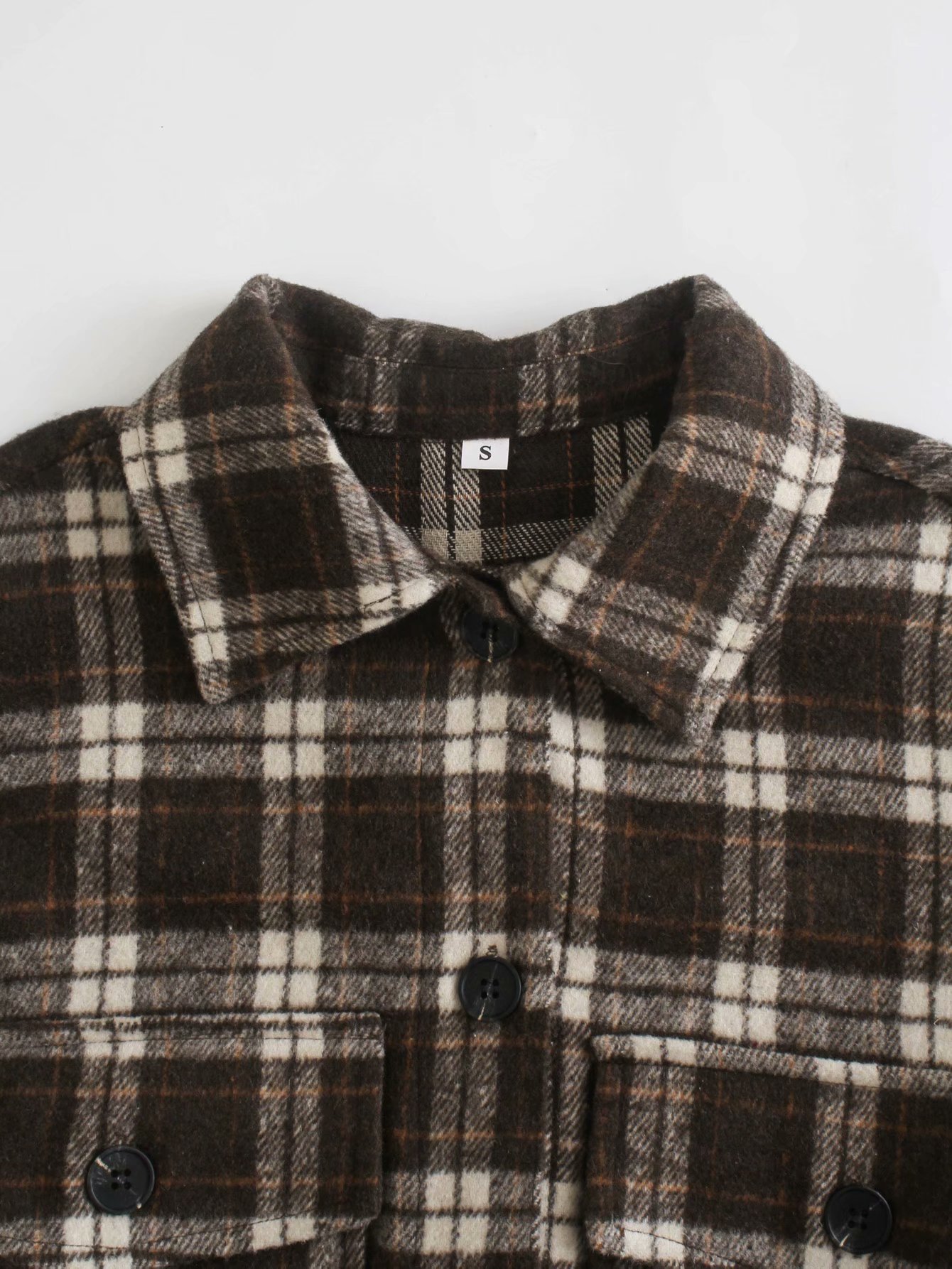 women s two-color plaid shirt coat nihaostyles wholesale clothing NSAM81004