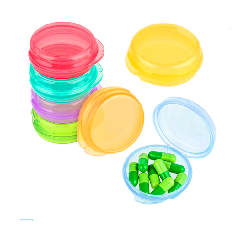 Transfronterizo XL colorido tres veces al día mañana y noche 7 días conveniente Arco Iris cuadrado conveniente caja de la píldora 4 rejilla 6 rejilla 8 rejilla caja de la píldora