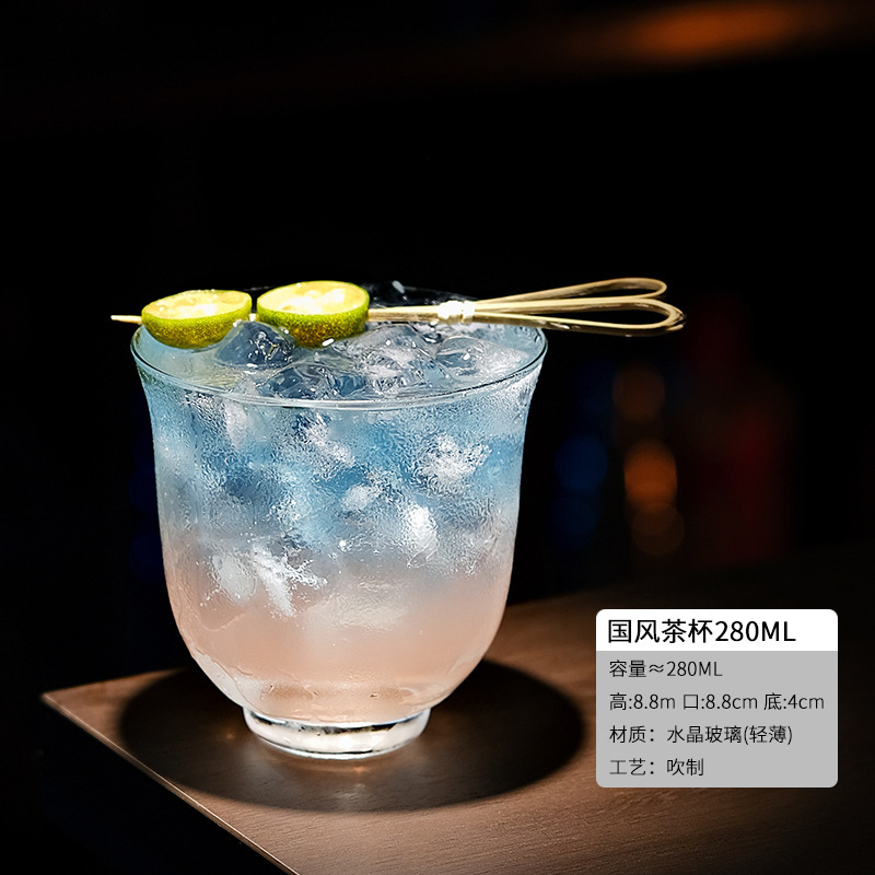 Taza de estilo japonés Collin, taza de bar delgada, taza de bebida larga, taza de vinos, taza de cóctel de té de hielo de la isla Long Wa