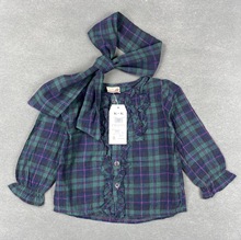 女童梭织衬衫衬衣网销原单童装批发Originalbabyshirt2024新款