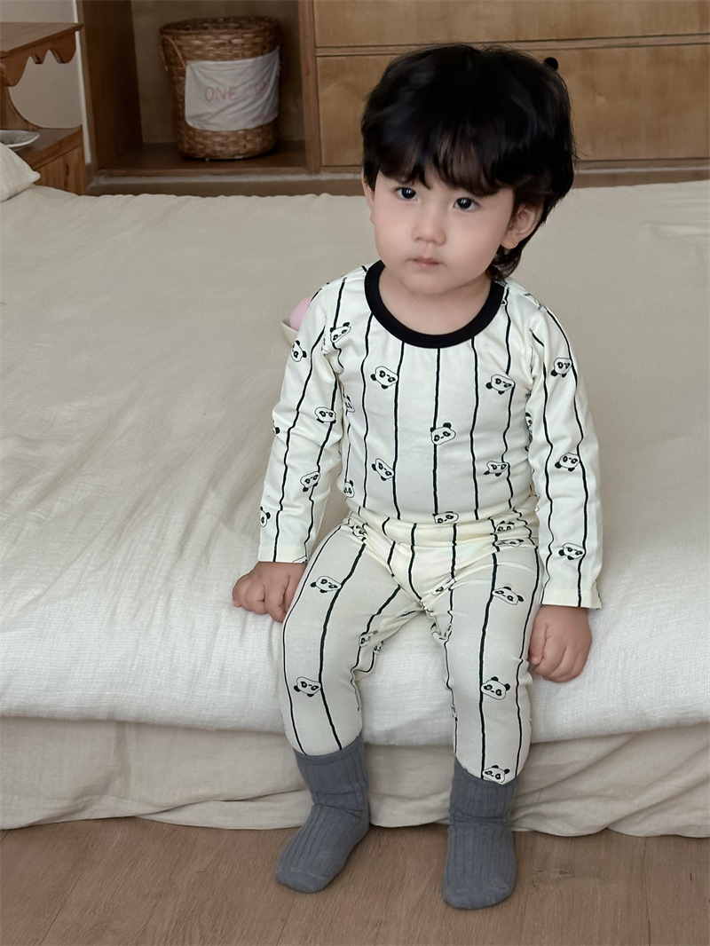 Niños pijamas de otoño set de ropa de bebé set de ropa de otoño ropa de otoño ropa infantil 2025 nuevo