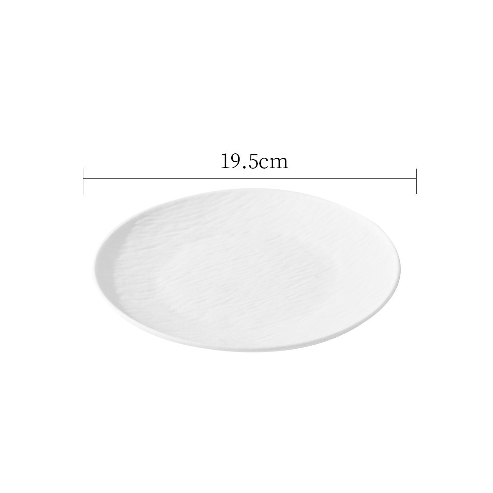 Plato plano de piedra de plástico japonés plato de comida occidental plato de cocina casero PP plato de filete plato de arroz plato de pasta transfronterizo