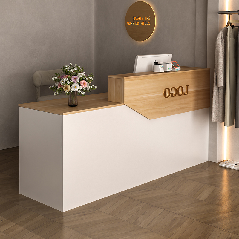 Bar counter, clothing store cash counter, simple modern small front desk, storage counter, convenience store, milk tea shop reception desk